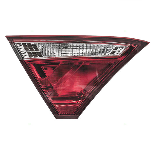 Brock Replacement Drivers Taillight Tail Lamp Lid Mounted Red w/ Clear Lens Compatible with 15-17 Camry & Hybrid 81590-06410