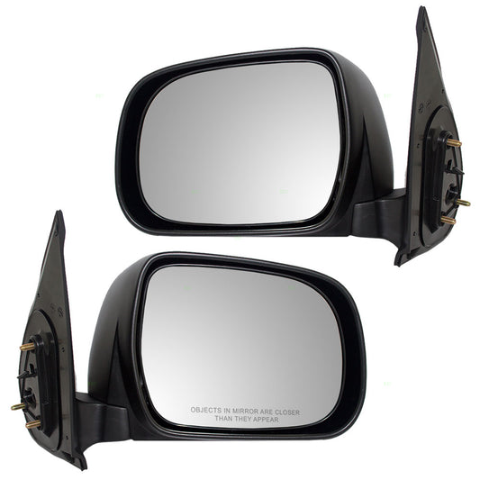 Brock Replacement Driver and Passenger Manual Side View Mirror Compatible with Pickup Truck 87940-04170 87910-04160