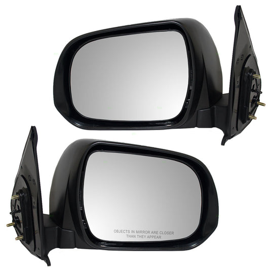 Brock Replacement Driver and Passenger Manual Side View Mirrors Textured Compatible with Tacoma Pickup Truck 87940-04221 87910-04212