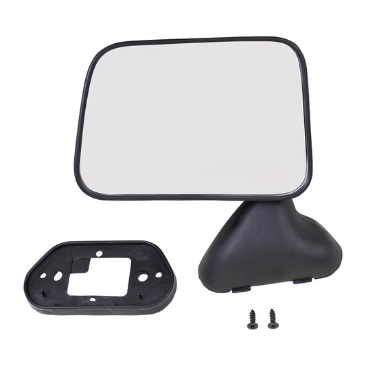 Brock Replacement Drivers Manual Side View Door Skin Mounted Textured Mirror Compatible with Pickup Truck with vent window 87940-89141