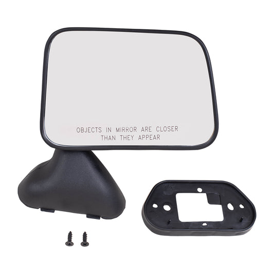 Fits Toyota Pickup 89-95 w/ Vent Window Passengers Side Manual Textured Mirror