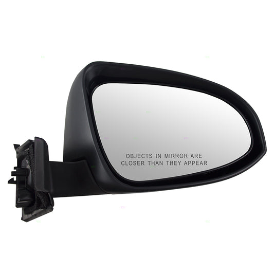 Brock Replacement Passengers Manual Side View Mirror w/ Cover Compatible with 2015-2018 Yaris Hatchback 87910-0D560