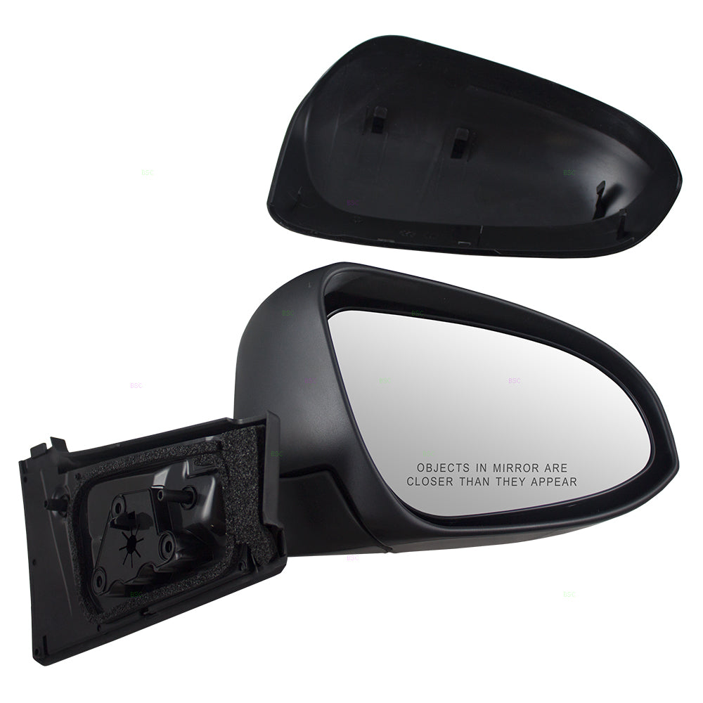 Brock Replacement Passengers Manual Side View Mirror w/ Cover Compatible with 2015-2018 Yaris Hatchback 87910-0D560