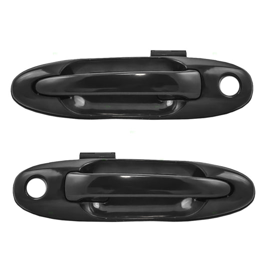 Brock Replacement Pair Set Outside Front Ready to Paint Door Handles Compatible with SUV Pickup Truck 69220-34050-C0 69210-34050-C0