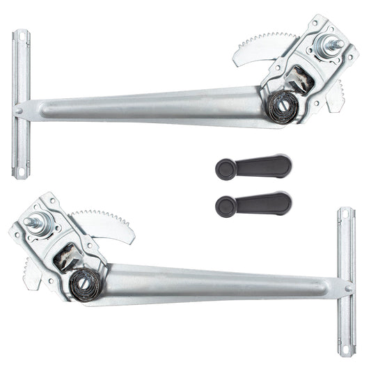 Brock Replacement Manual Window Regulators with Crank Handles Compatible with 84-89 4Runner with Vent Window