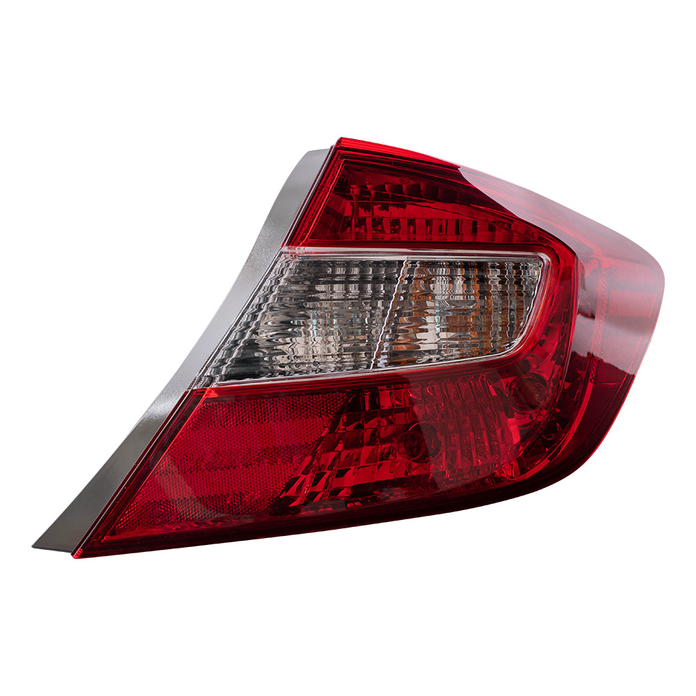 Brock Replacement Passengers Taillight Tail Lamp Lens Compatible with 12 Civic Sedan 33500TR0A01