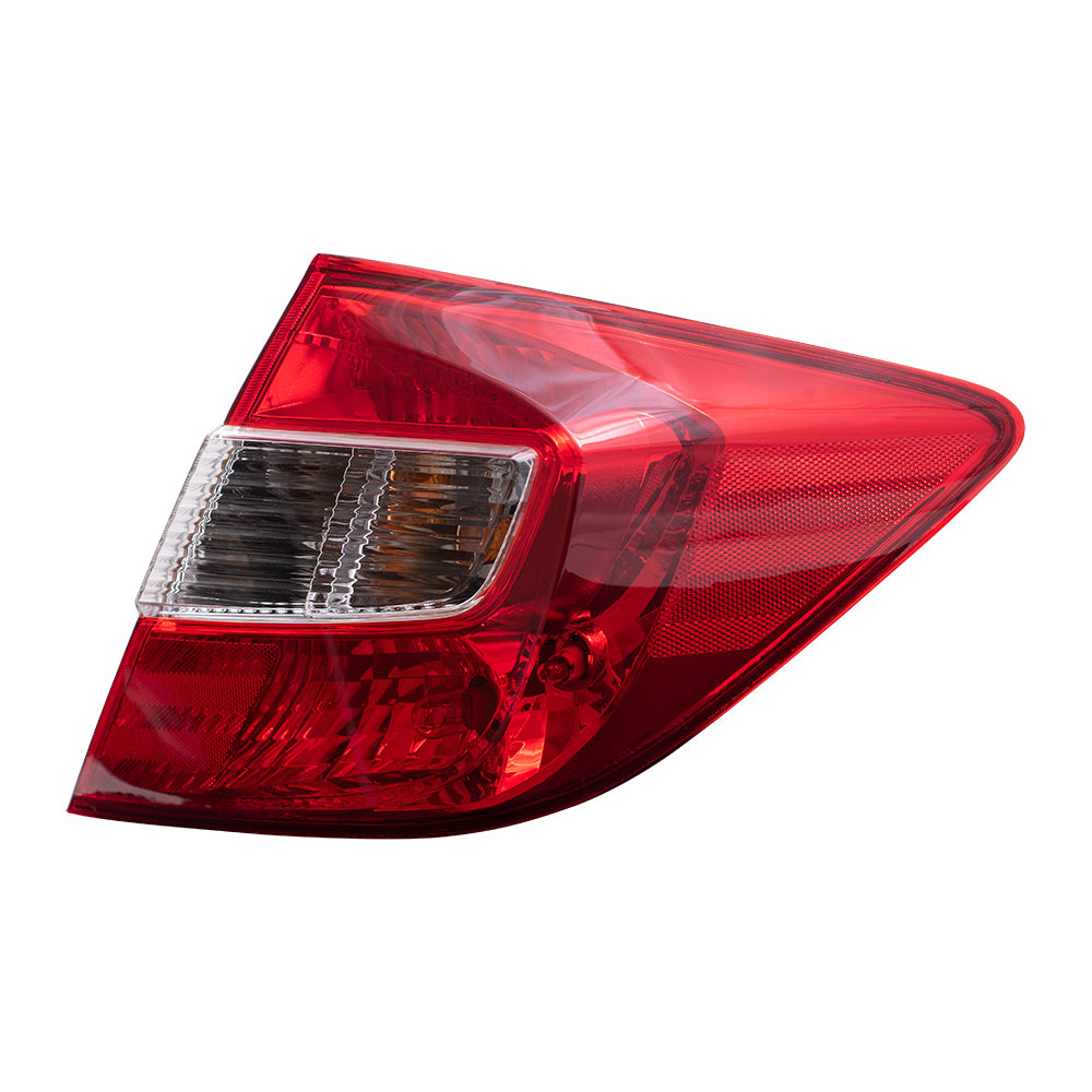 Brock Replacement Passengers Taillight Tail Lamp Lens Compatible with 12 Civic Sedan 33500TR0A01