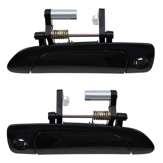 Brock Replacement Pair Set Front Outside Outer Exterior Door Handles Compatible with Civic Sedan Coupe 72180-S5A-013 72140S5DA02