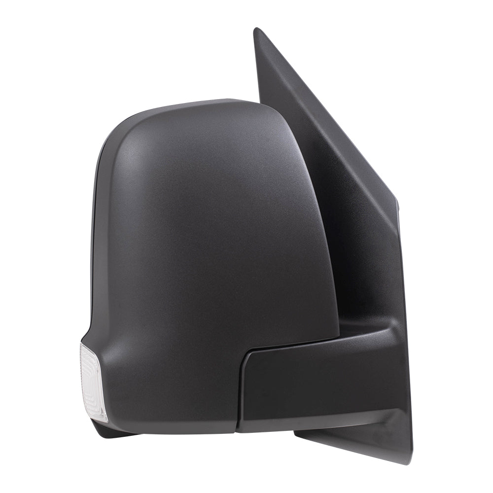 Brock Replacement Driver and Passenger Side Manual Mirror Textured Black with Signal & Manual Fold W/O Heat, Camera & Blind Spot Detection Compatible with 2019-2020 Sprinter Cargo 1500/2500/3500 (907)