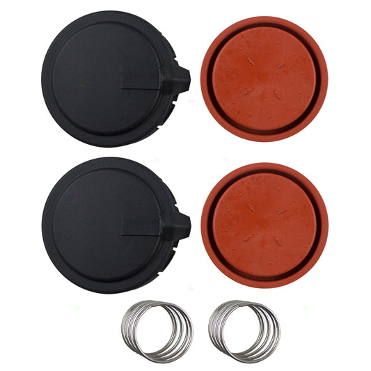 Brock Replacement Pair Set Crankcase Pressure Vent Regulating Valve Repair Kits Compatible with 5 Series 6 Series 7 Series X5 4.4L 4.8L 11127547058