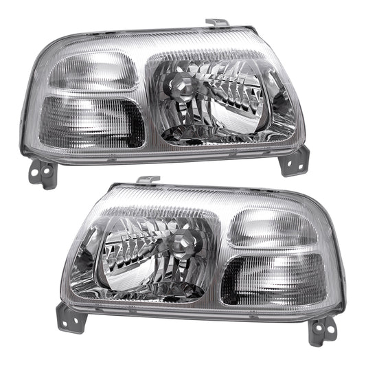 Suzuki Grand Vitara XL-7 Vitara Set Halogen Combination Headlights Chrome Bezels