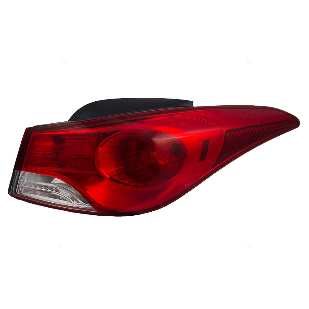 Brock Replacement Passengers Taillight Quarter Panel Mounted Compatible with 2011-2013 Elantra Sedan 924023Y000