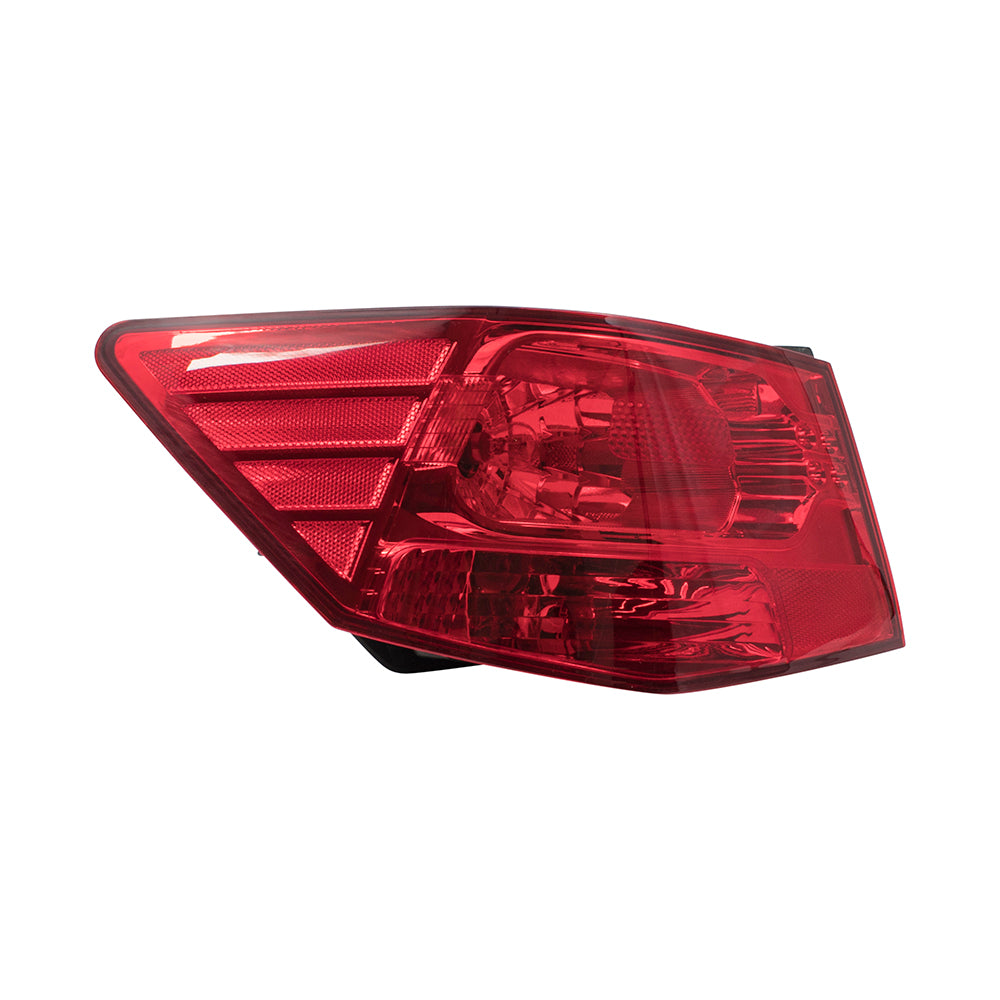 Brock Replacement Drivers Taillight Quarter Panel Mounted Tail Lamp Compatible with 2010-2013 Forte Sedan 924011M010