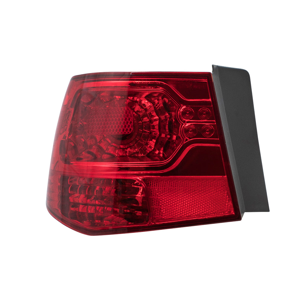 Brock Replacement Drivers Taillight Quarter Panel Mounted Tail Lamp Compatible with 2010-2013 Forte Sedan 924011M010