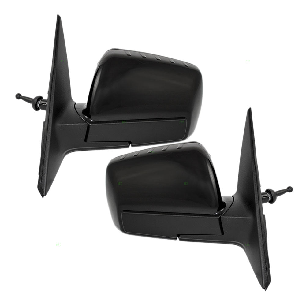 Brock Replacement Driver and Passenger Manual Remote Side View Mirrors Ready-to-Paint Compatible with 2010-2013 Soul KI1320160 KI1321160