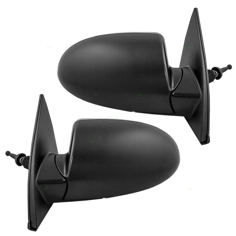 Brock Replacement Driver and Passenger Manual Remote Side View Mirrors Compatible with Accent 87610-1E010 87620-1E040