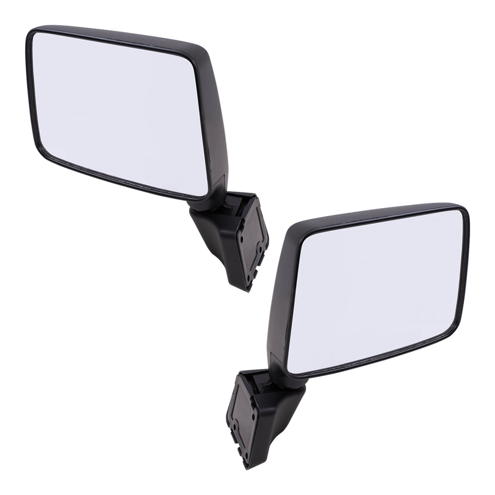 Brock Replacement Driver and Passenger Manual Side View Mirrors Textured Compatible with 1987-1995 Samurai SUV 84702-83000-5PK 84701-83300-5PK