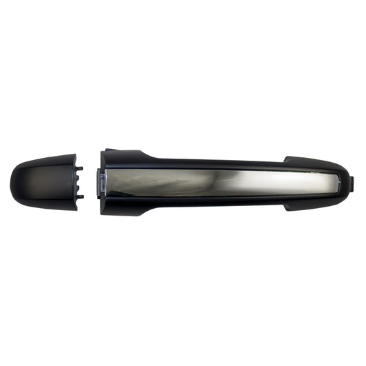 Brock Replacement Outside Exterior Rear Door Handle Black Lever w/Chrome Insert compatible with Sonata 82651-3K500