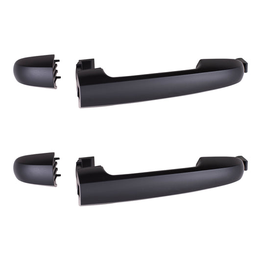 Brock Replacement Pair Set Rear Outside Exterior Door Handles Compatible with Sonata 83652-3K010 82651-3K020