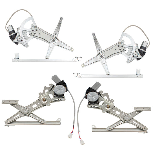 Brock Replacement Front and Rear Power Window Regulators with Motors Compatible with 05-09 Legacy Outback