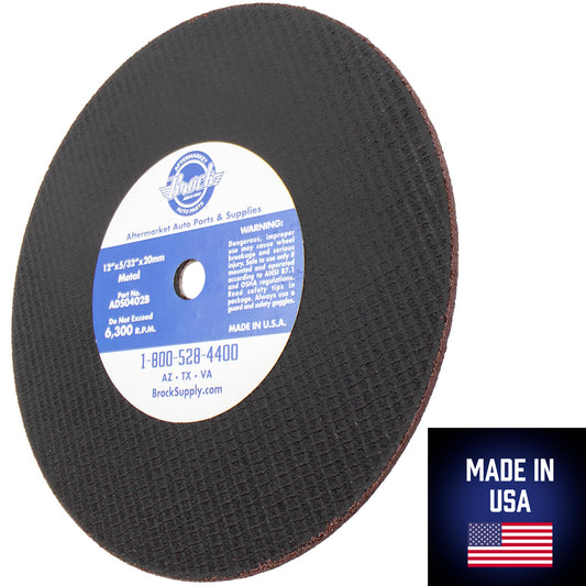 12" Cutting Wheels for Ferrous Materials 10 Pc Box Set 20MM w/ Glass Cloth Mesh