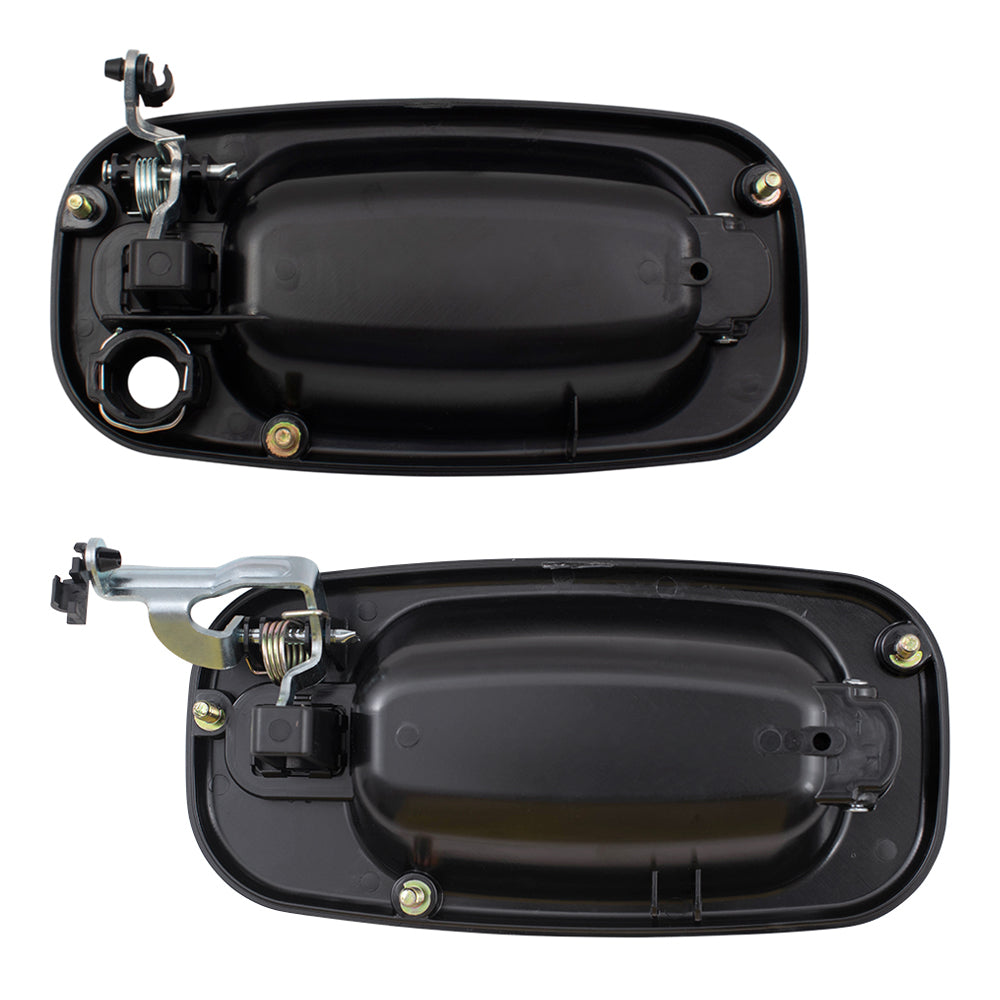 Brock Replacement 4 Pc Set Outside Door Handles Front & Rear 01-07 Silverado Sierra Crew Cab 05-07 Sierra Denali Pickup Truck Replaces 19245505 19245506 19245503 19245504