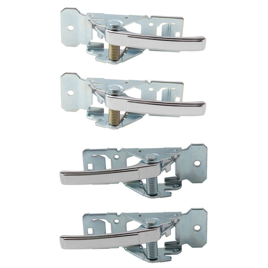 Brock Replacement 4 Pc Set Inside Front & Rear Chrome Door Handles Compatible with Various Models 20456979 20610476