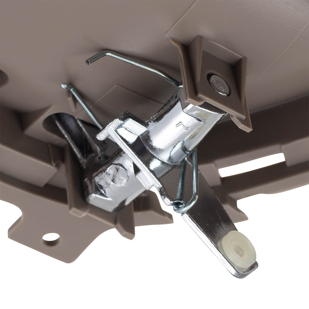 Brock Aftermarket Replacement Driver Left Passenger Right Inside Specialty Door Handle Set with Tan Housing and Chrome Handel Compatible with 1995-2000 Chevy Tahoe