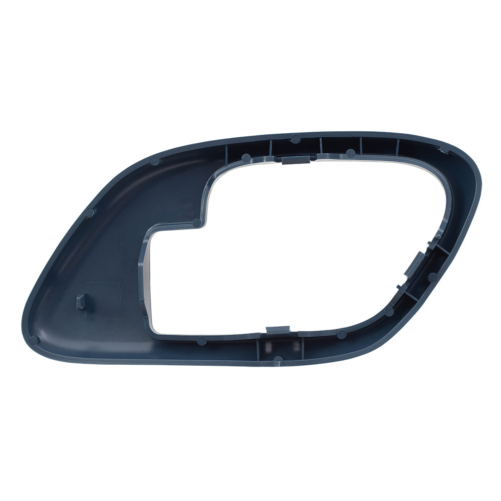 Brock Replacement Driver and Passenger Inside Inner Blue Door Handle Trim Bezels Compatible with Pickup Escalade Tahoe Suburban Yukon