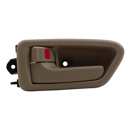 Brock Replacement Drivers Beige Inside Front Rear Door Handle w/ Bezel Compatible with 1997-2001 Camry TO1352167