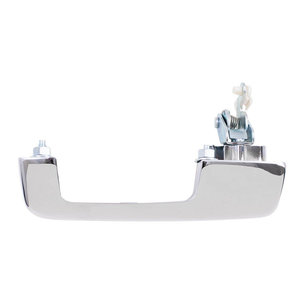 Brock Replacement Drivers Outside Exterior Front Rear Chrome Door Handle Compatible with Pickup Truck SUV Van 55075649