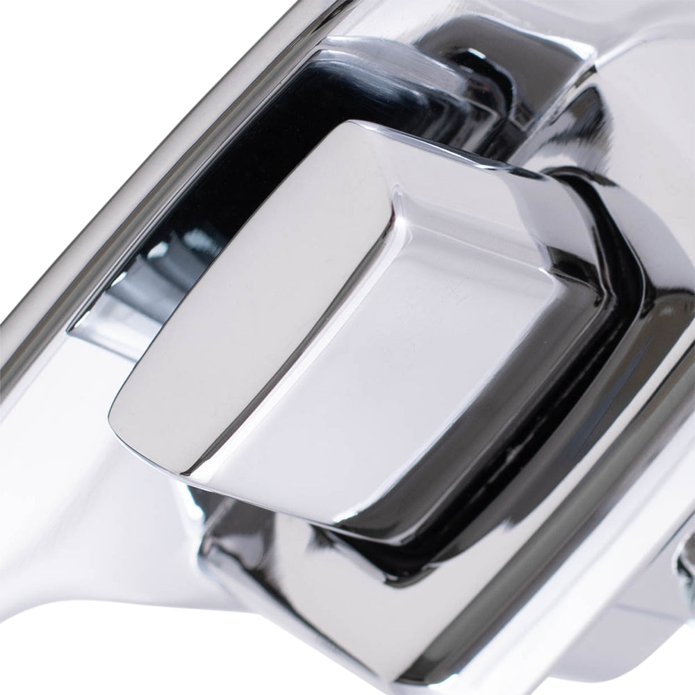 Brock Replacement Drivers Outside Exterior Front Rear Chrome Door Handle Compatible with Pickup Truck SUV Van 55075649