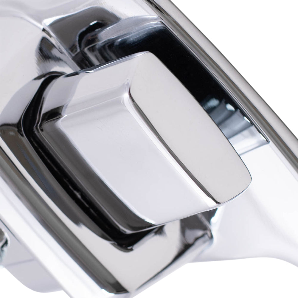 Brock Replacement Passengers Outside Exterior Front Rear Chrome Door Handle Compatible with Pickup Truck SUV Van 55075648