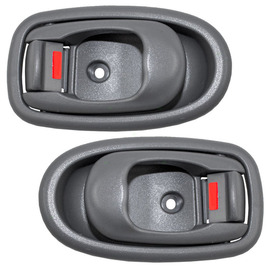 Brock Set of Inside Light Grey Door Handles for 96-00 Hyundai Elantra