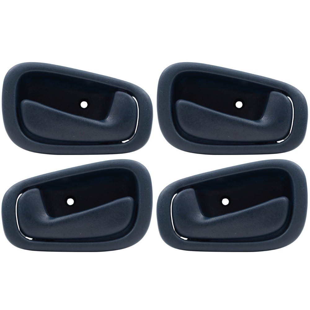 Inside Door Handles fit 98-02 Toyota Corolla Chevy Prizm 4 Pc Set Interior Blue