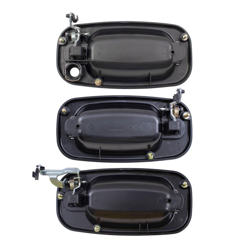 Brock Replacement Front and Rear Outside Door Handles 4 Piece Set Compatible with 2000-2007 Various Truck & SUV Models