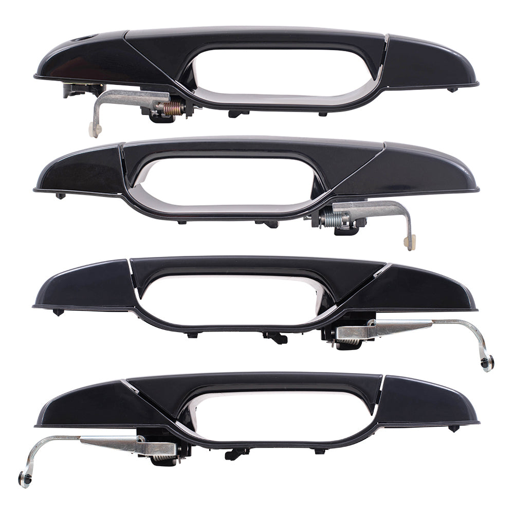 Brock Replacement Front and Rear Outside Door Handles 4 Piece Set Compatible with 2007-2013 Avalanche/Sierra Denali/Escalade EXT & 2007-2014 Silverado/Sierra/Escalade & ESV/Suburban/Tahoe/Yukon