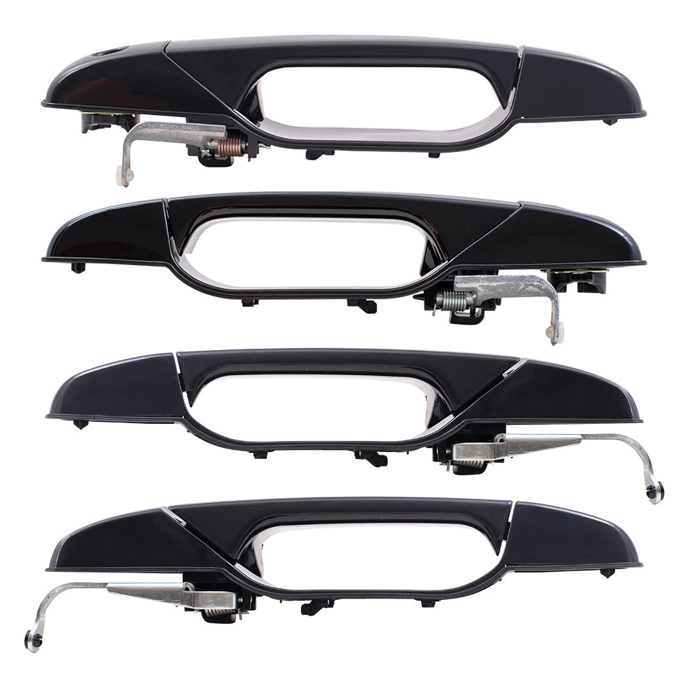 Brock Replacement Front and Rear Outside Door Handles 4 Piece Set Compatible with 2007-2013 Avalanche/Sierra Denali/Escalade EXT & 2007-2014 Silverado/Sierra/Escalade & ESV/Suburban/Tahoe/Yukon