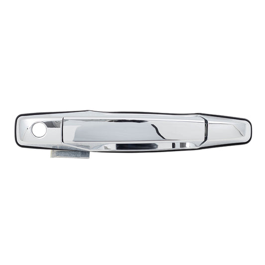 Brock Replacement Drivers Front Outside Outer Chrome Door Handle compatible with 07-13 Silverado Sierra Pickup Truck 22738721