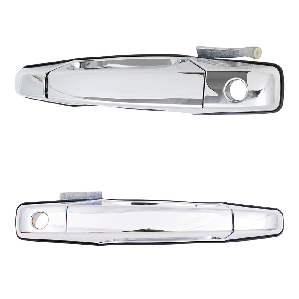 Brock Replacement Front Driver and Passenger Side Outside Door Handles Compatible with 2007-2013 Avalanche/Sierra Denali/Escalade EXT & 2007-2014 Silverado/Sierra/Escalade & ESV/Suburban/Tahoe/Yukon