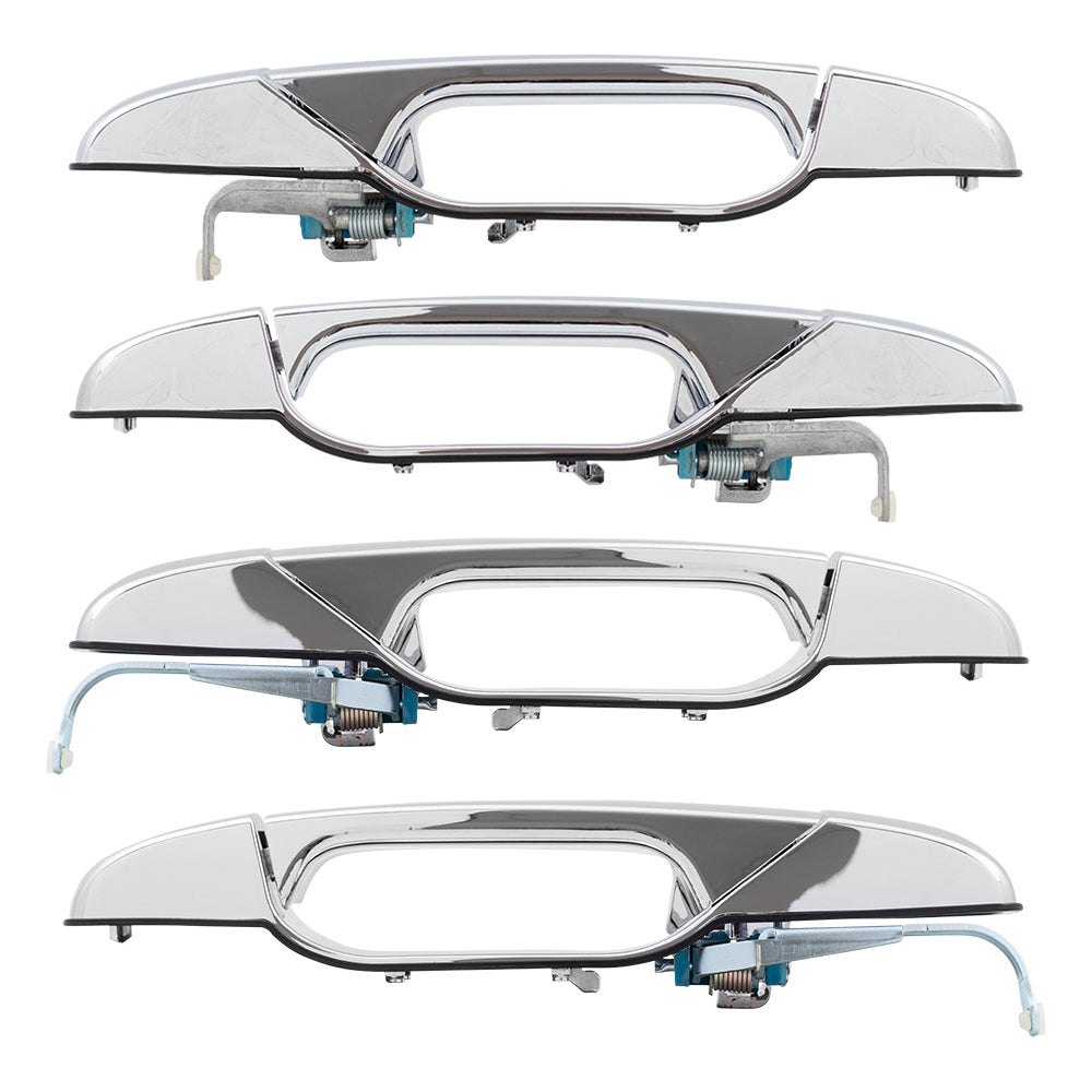 Brock Replacement Front and Rear Outside Door Handles 4 Piece Set Compatible with 2007-2013 Avalanche/Sierra Denali/Escalade EXT & 2007-2014 Silverado/Sierra/Escalade & ESV/Suburban/Tahoe/Yukon