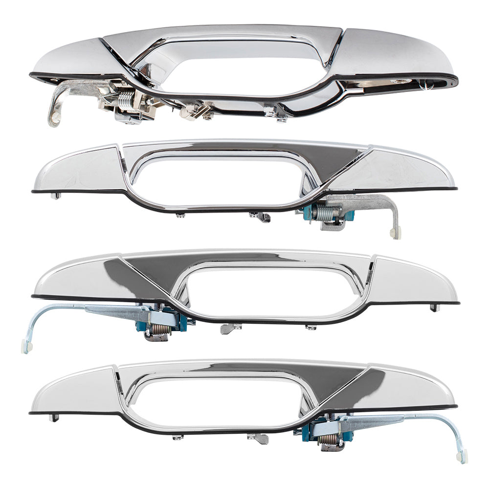 Brock Replacement Front and Rear Outside Door Handles 4 Piece Set Compatible with 2007-2013 Avalanche/Sierra Denali/Escalade EXT & 2007-2014 Silverado/Sierra/Escalade/Escalade ESV/Tahoe/Yukon