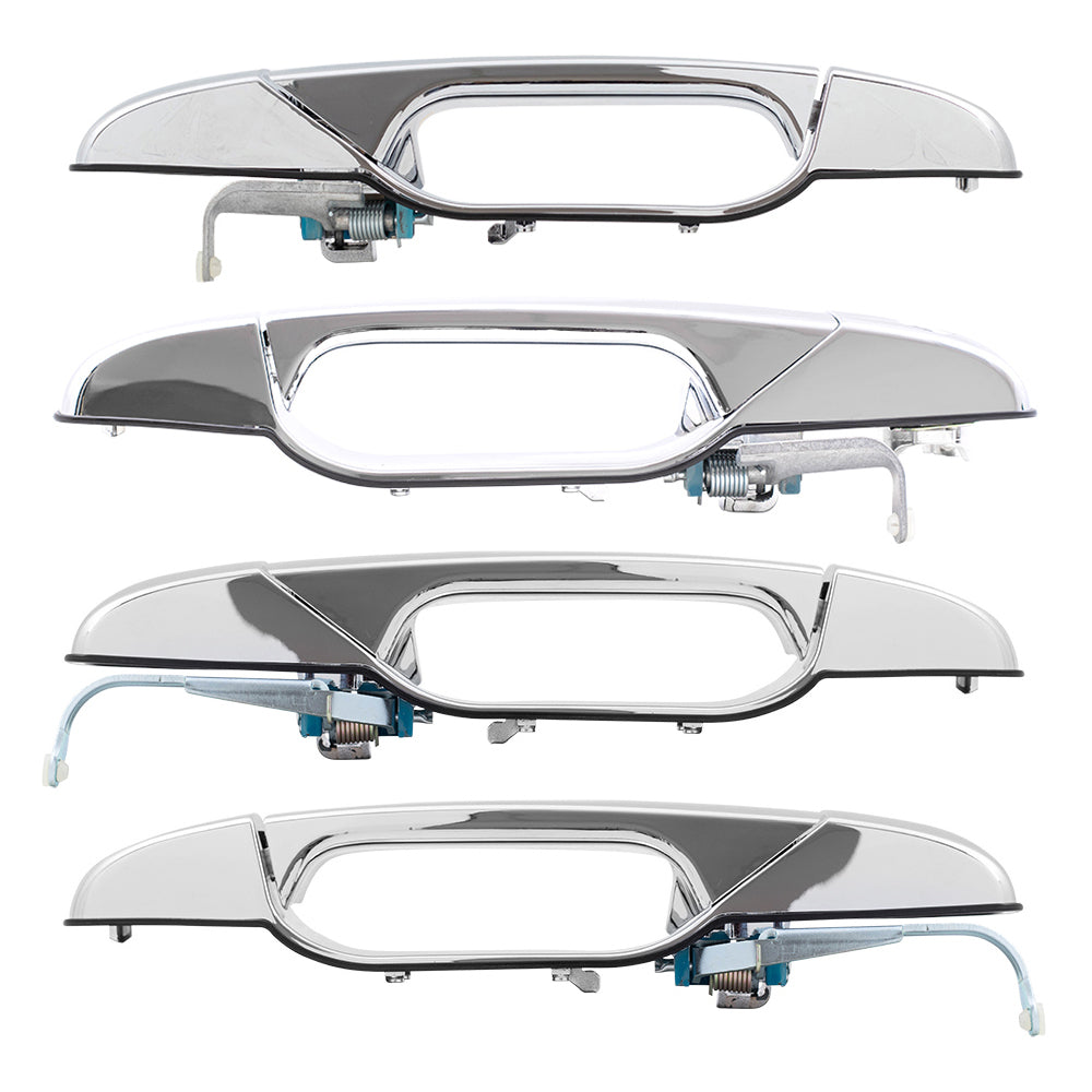 Brock Replacement Front and Rear Outside Door Handles 4 Piece Set Compatible with 2007-2013 Avalanche/Sierra Denali/Escalade EXT & 2007-2014 Silverado/Sierra/Escalade & ESV/Suburban/Tahoe/Yukon