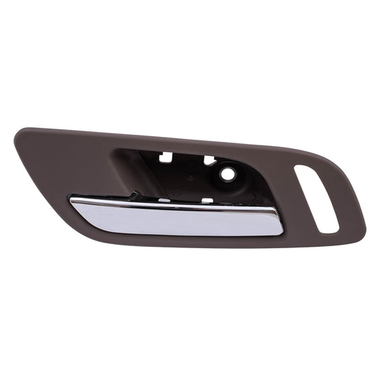 Brock Replacement Drivers Front Inside Interior Door Handle Chrome Lever with Cashmere Housing Compatible with Silverado Sierra Escalade Suburban Tahoe Yukon 15947938