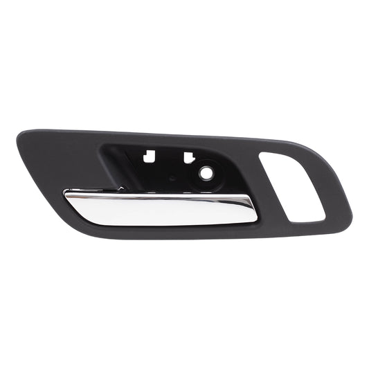 Brock Replacement Drivers Front Inside Interior Door Handle Chrome Lever w/ Black Housing Compatible with Silverado Sierra Escalade Suburban Tahoe Yukon 15935951