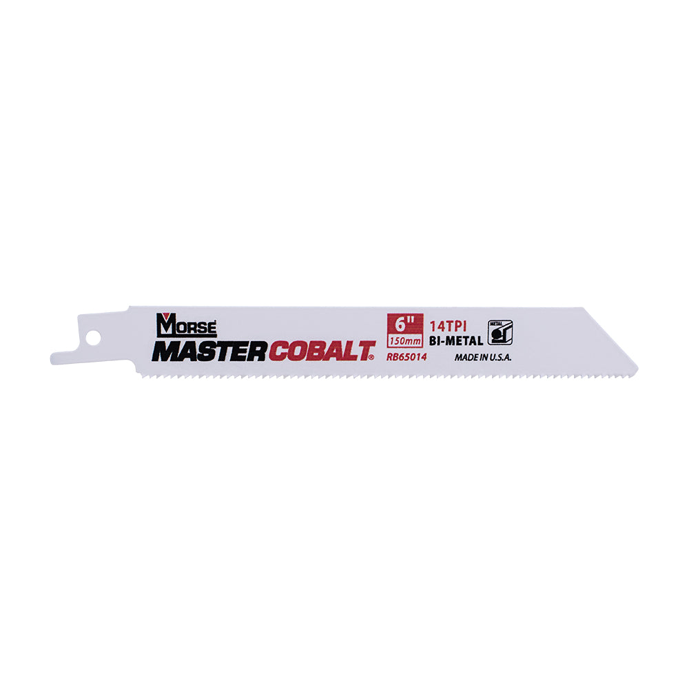 MK Morse Master Cobalt Metal Reciprocating Saw Blade 6 Inch X 3/4 Inch X .050 Inch 14TPI 5 Pack