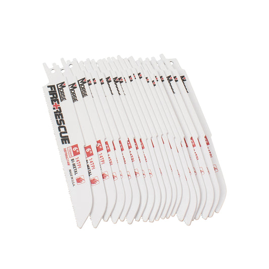 20 Pack Set MK Morse Bi Metal w/ Cobalt Reciprocating Saw Blades 6"x7/8"x.062" 14 TPI Metal Steel Wood for Fire & Rescue Industrial Shop