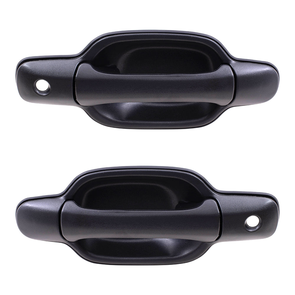 Brock Replacement Driver and Passenger Front Outside Outer Door Handles compatible with Pickup Truck 25875521 15243675