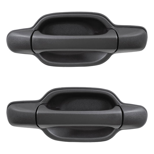 Brock Replacement Pair Set Rear Outside Door Handles Compatible with Colorado Canyon Pickup Truck 25875523 25875524