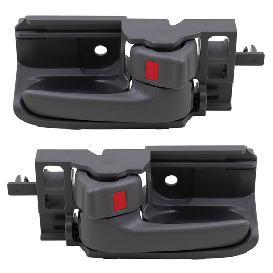 Brock Replacement Driver and Passenger Inside Inner Gray Door Handles Compatible with 03-08 Corolla 6920602100B0 6920502100B0